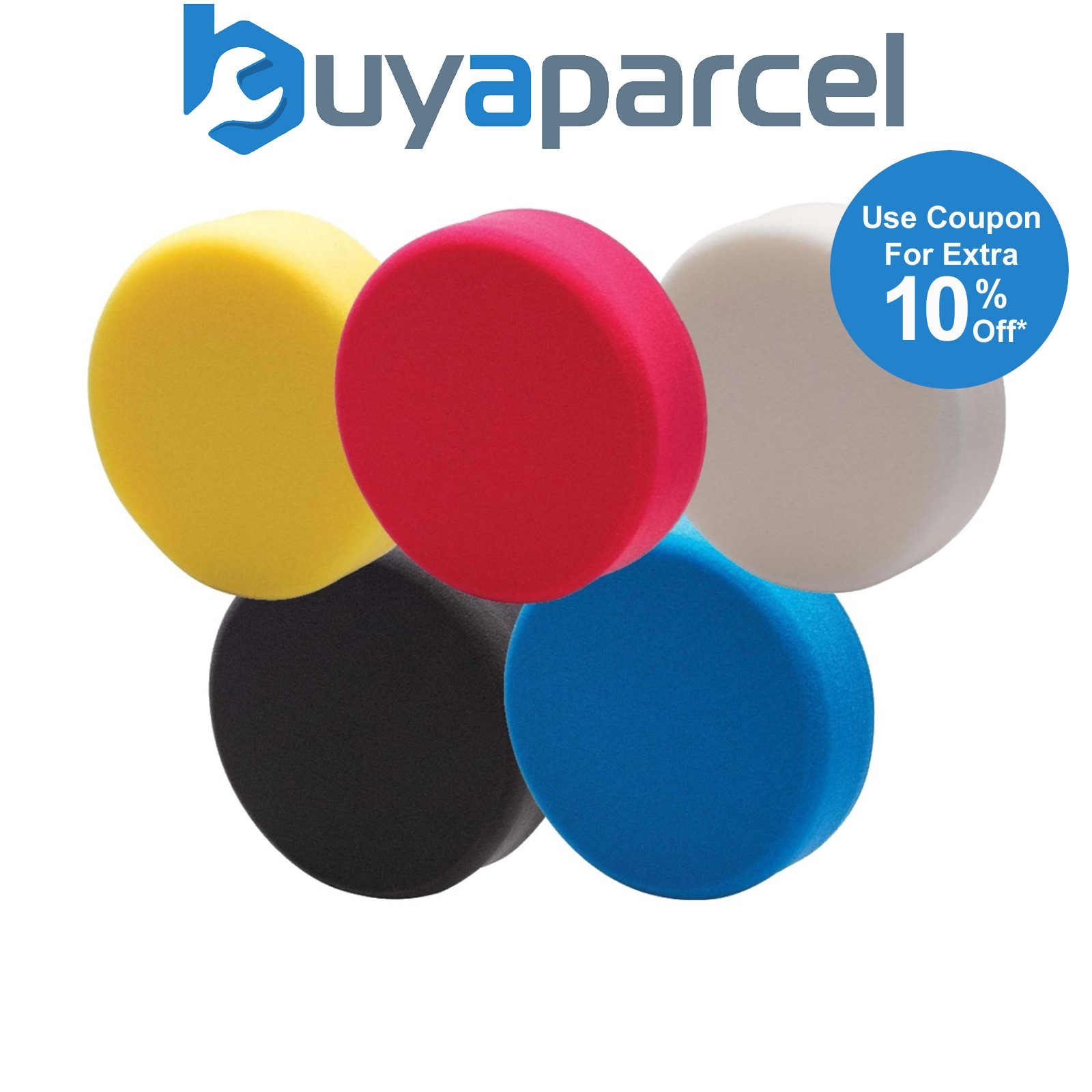 Draper 150mm Polishing Sponge Hook and Loop Assortment Type Pack 15cm 6 Inch