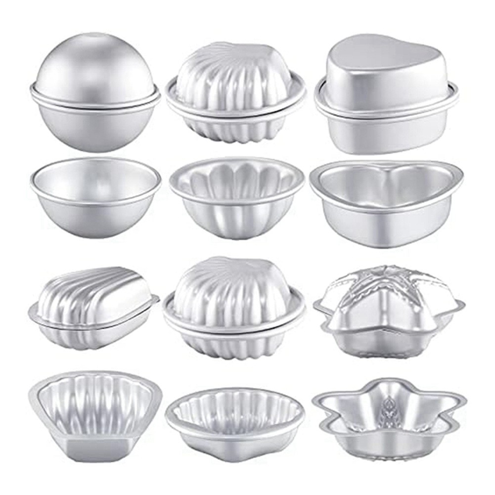 2X(12 Pcs 6 Shapes Bath-Bomb Making for Crafts DIY Bath-Bomb Crafting Press6795