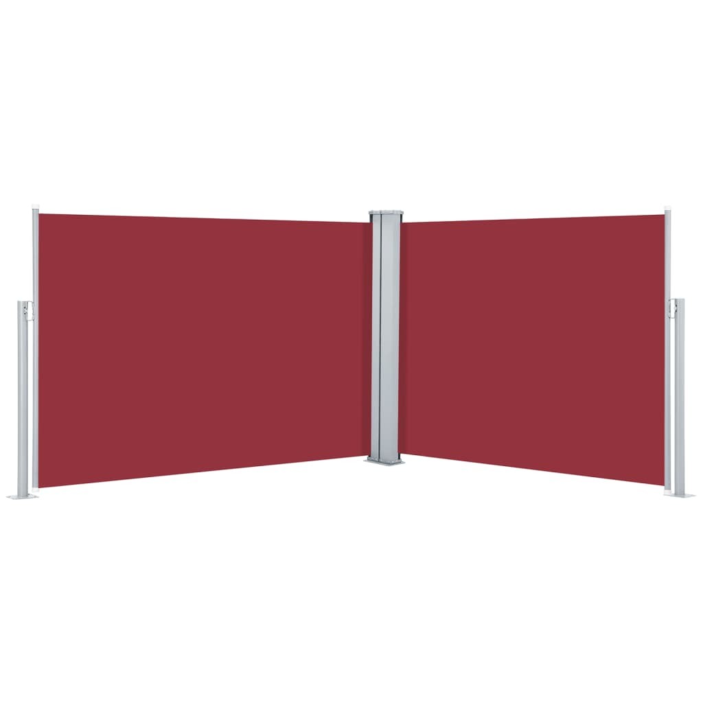 Retractable Side Awning Red 100x1000cm Garden Screen Sunshade Shelter vidaXL