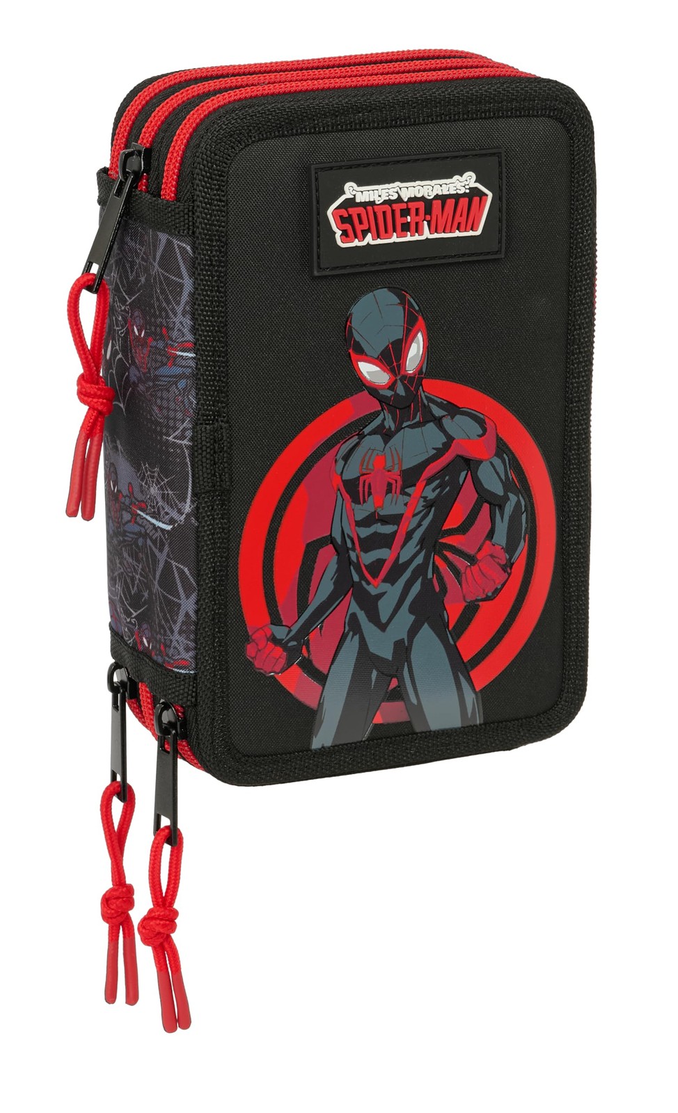 MILES MORALES – School Pencil Case with 37 Tools Included, Children's Pencil Cas
