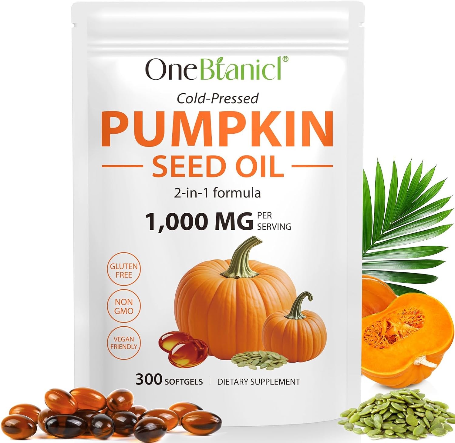 Pumpkin Seed Oil Capsules-Pumpkin Seed Oil for Hair Growth | Cold Pressed Essen