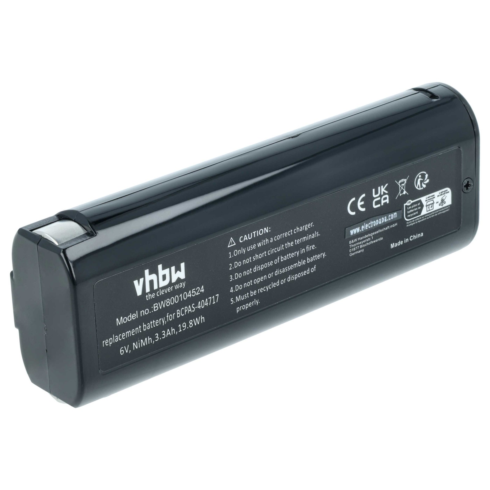 Battery for Paslode BCPAS-404717H B20720 BCPAS-404717 B20544E 3.3Ah 6V