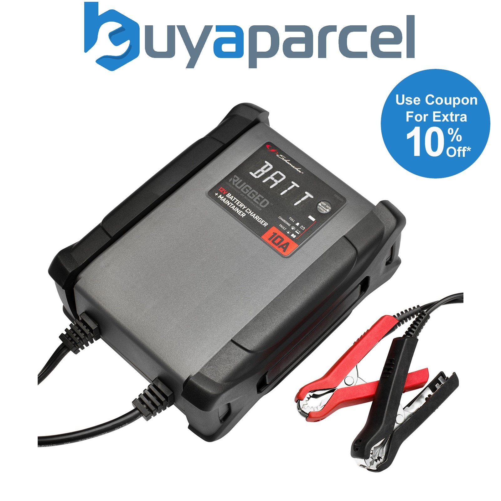 Draper 13101 Schumacher SPX460 Rugged 12V Battery Charger and Maintainer, 10A