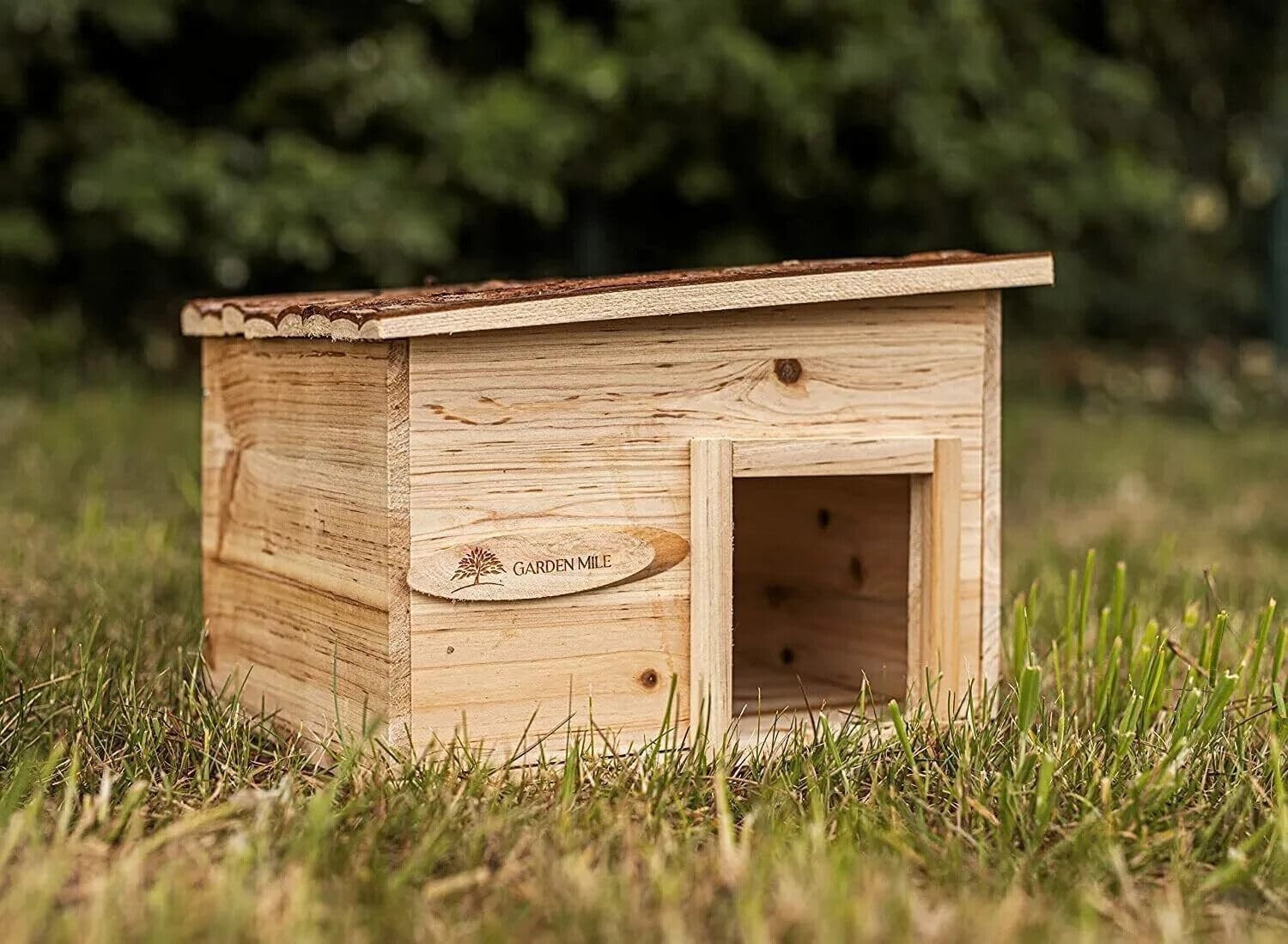 Garden Mile Wooden Hedgehog House for Garden House Hedgehog house Hedgehog Feed