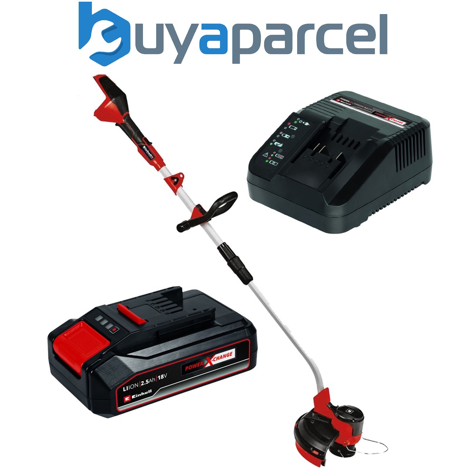 Einhell Power X-Change PXC 18V Cordless Grass Trimmer Strimmer 33cm + 2.5AH Kit