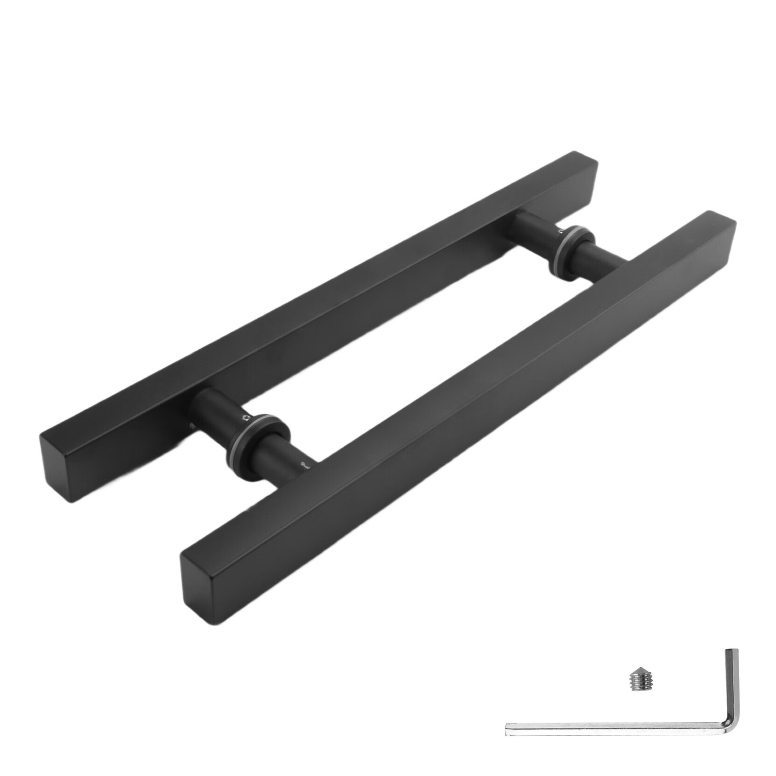 Matte Black Stainless Steel Glass / Wooden Door Handle S5F42816
