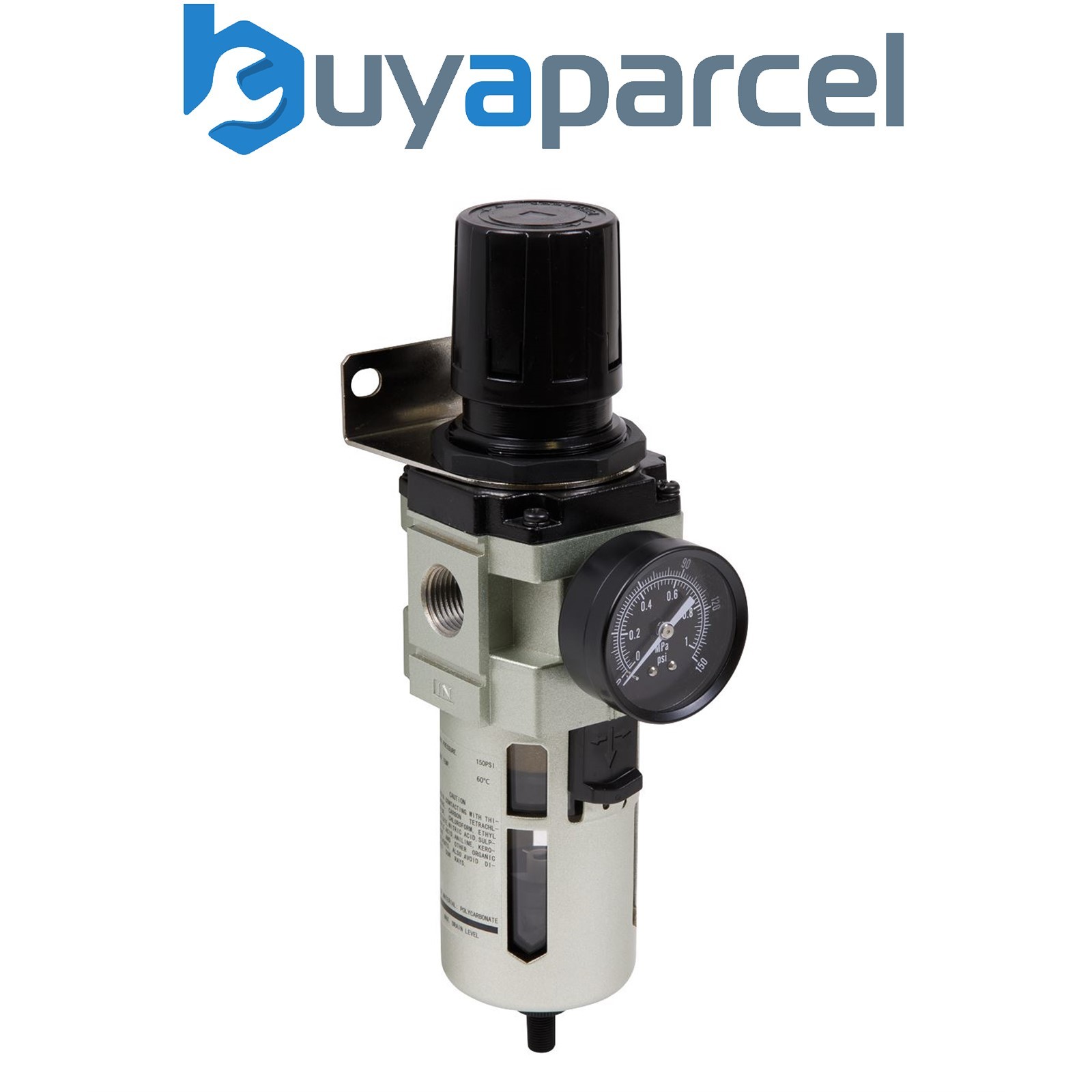 Sealey SA206FRAD Auto Drain Air Filter/Regulator Max. Airflow 140cfm