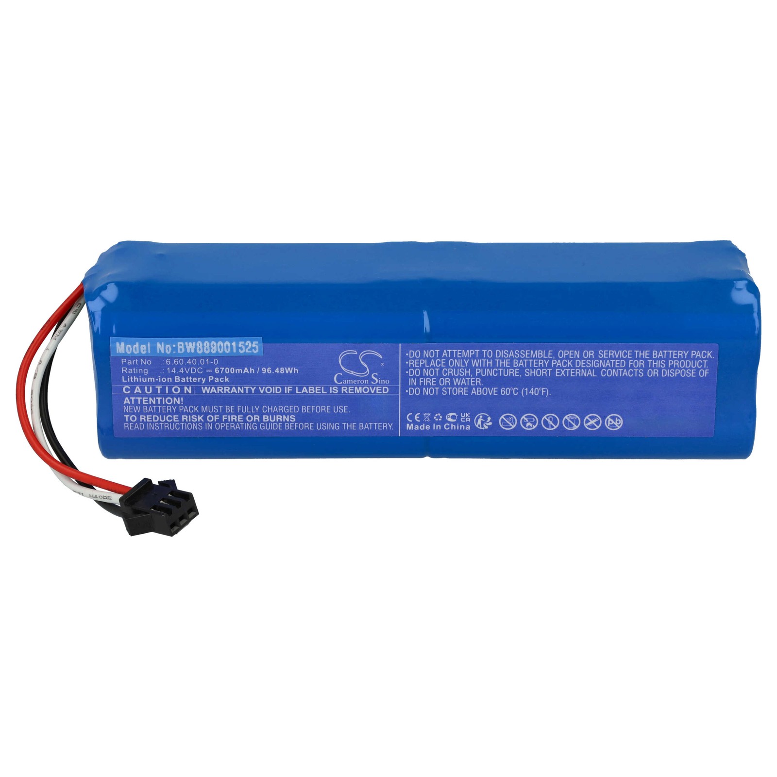 Battery for Roidmi Eve Plus Eve Plus SDJ01RM 6700mAh 14.4V