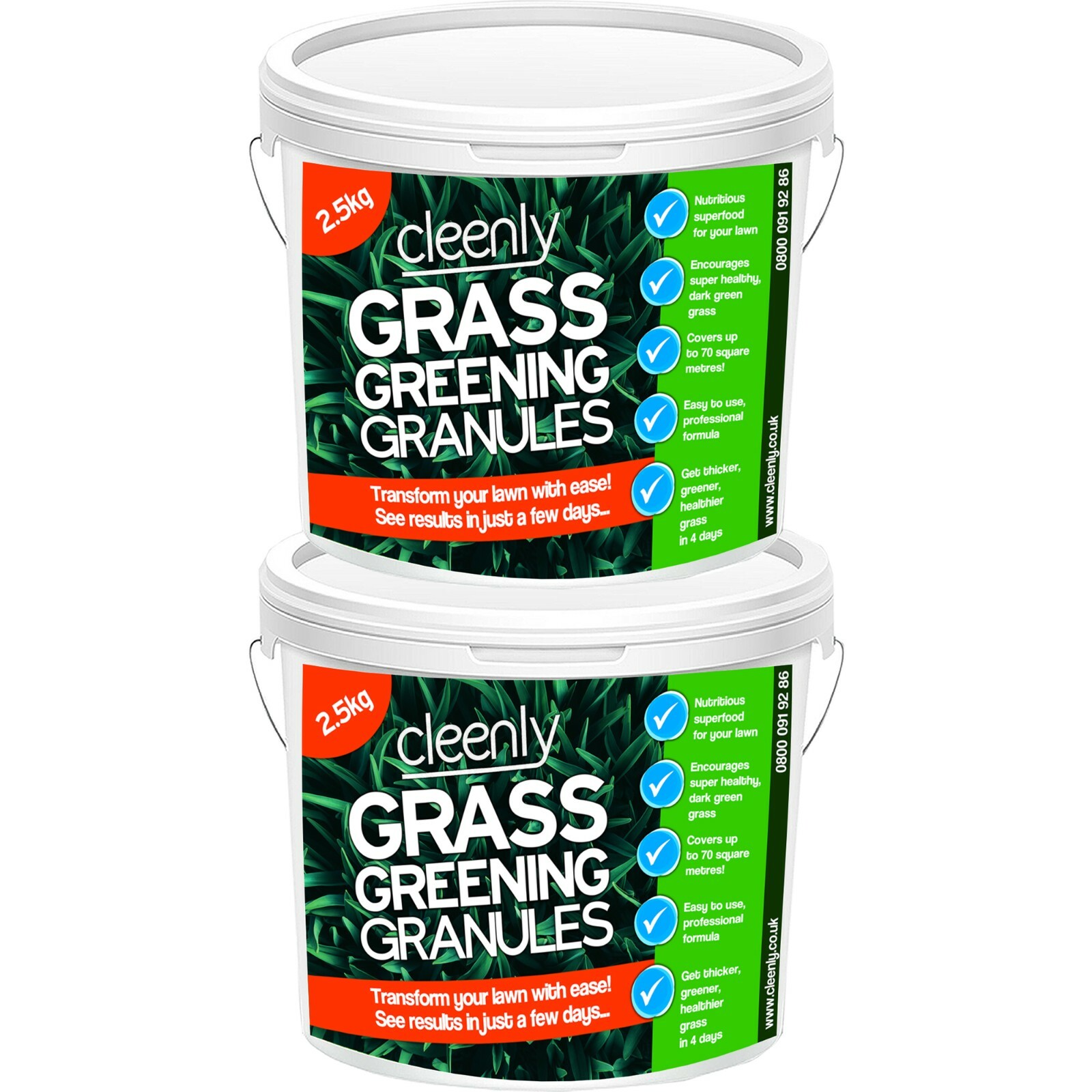 Cleenly Lawn Feed Fertiliser Granular Professional Nutrients Grass Green 5KG