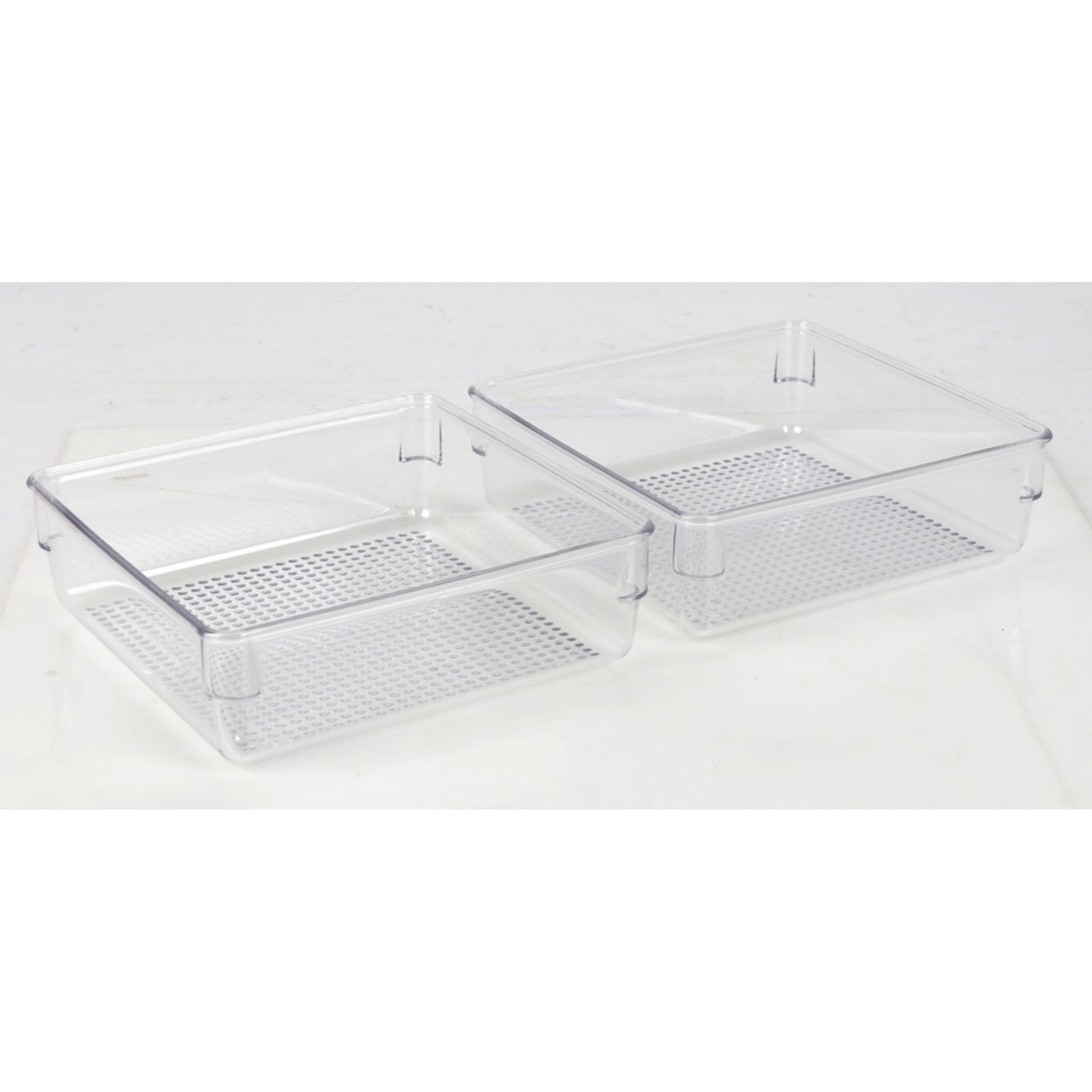 12X Organizer Box Storage Box 2-Piece Set 16X16X5 Cm Compact Storage