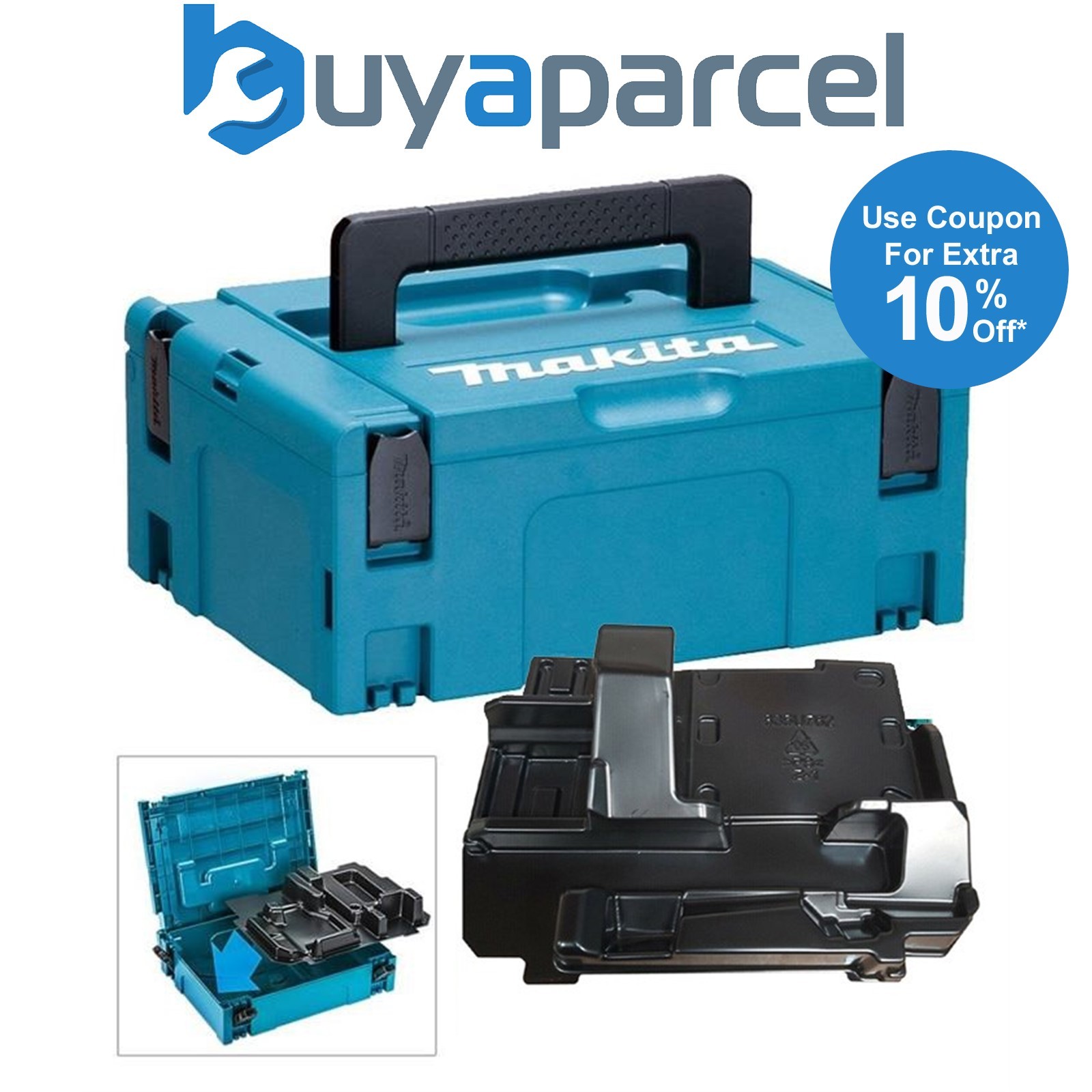 Makita 18v Inflator Makpac 2 Tool Case + Inlay for DMP180 DMP180RTJ