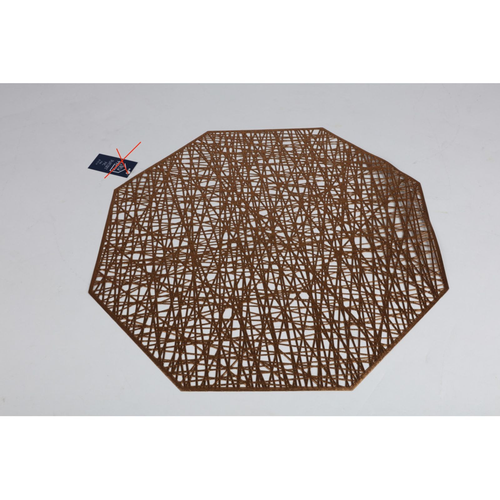 48x Placemat Table Set Coaster Table Decoration PVC Octagonal Ø41.5 Cm Deco