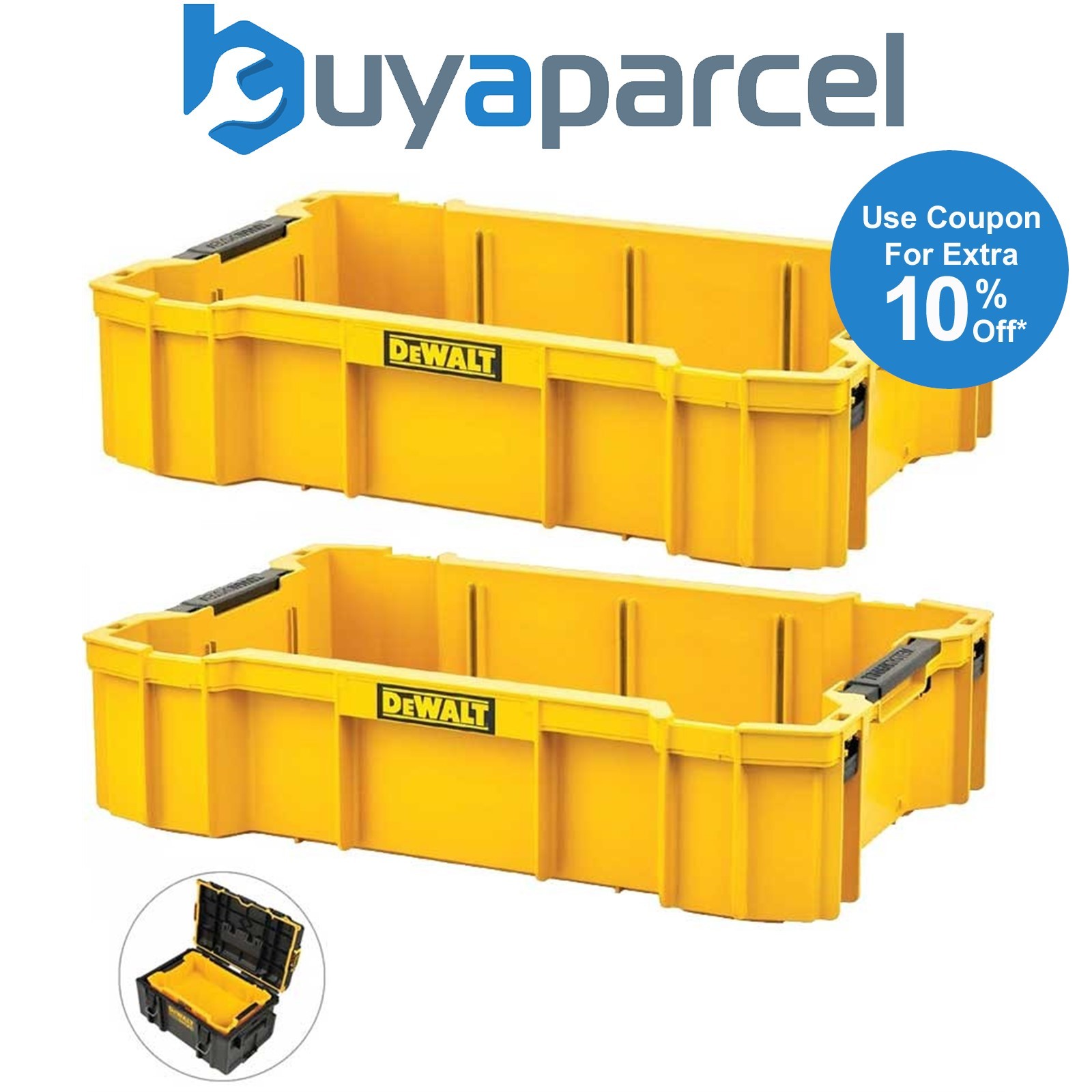 Dewalt Tough System 2.0 DWST83408-1 Tool Box Internal Deep Storage Tool Tray x2