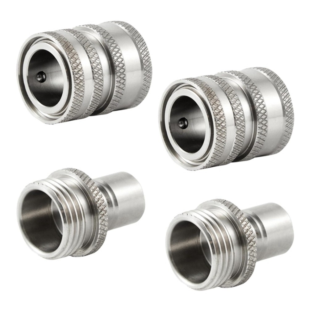 3X(Garden Hose Connect Stainless Steel Water Hose Connector 3/4 Inch GHT 3342