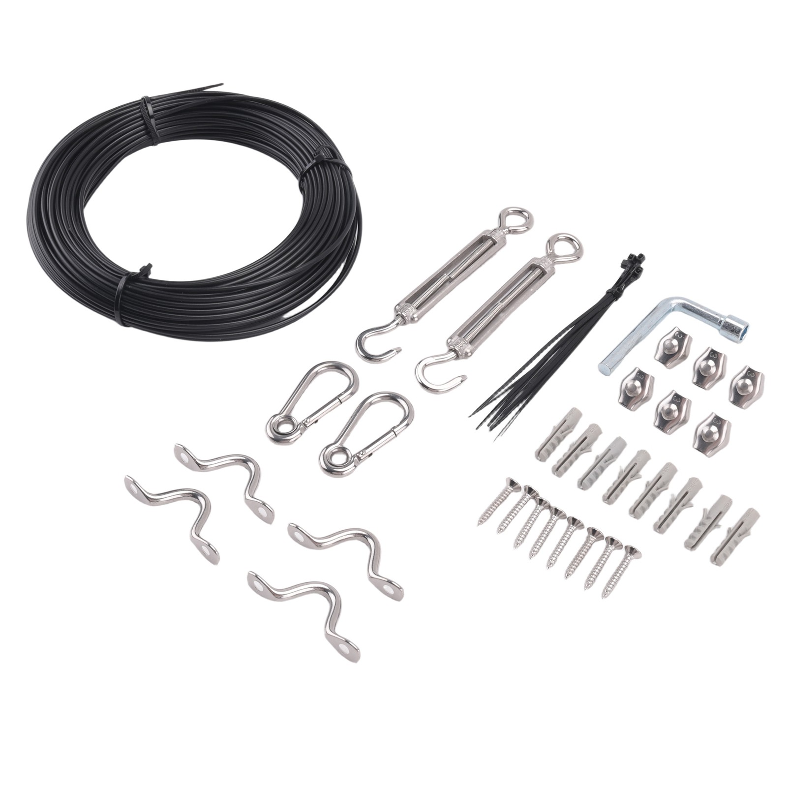 Outdoor String Light Hanging Kit, 200 Ft. Stainless Steel (304) Hanging1186