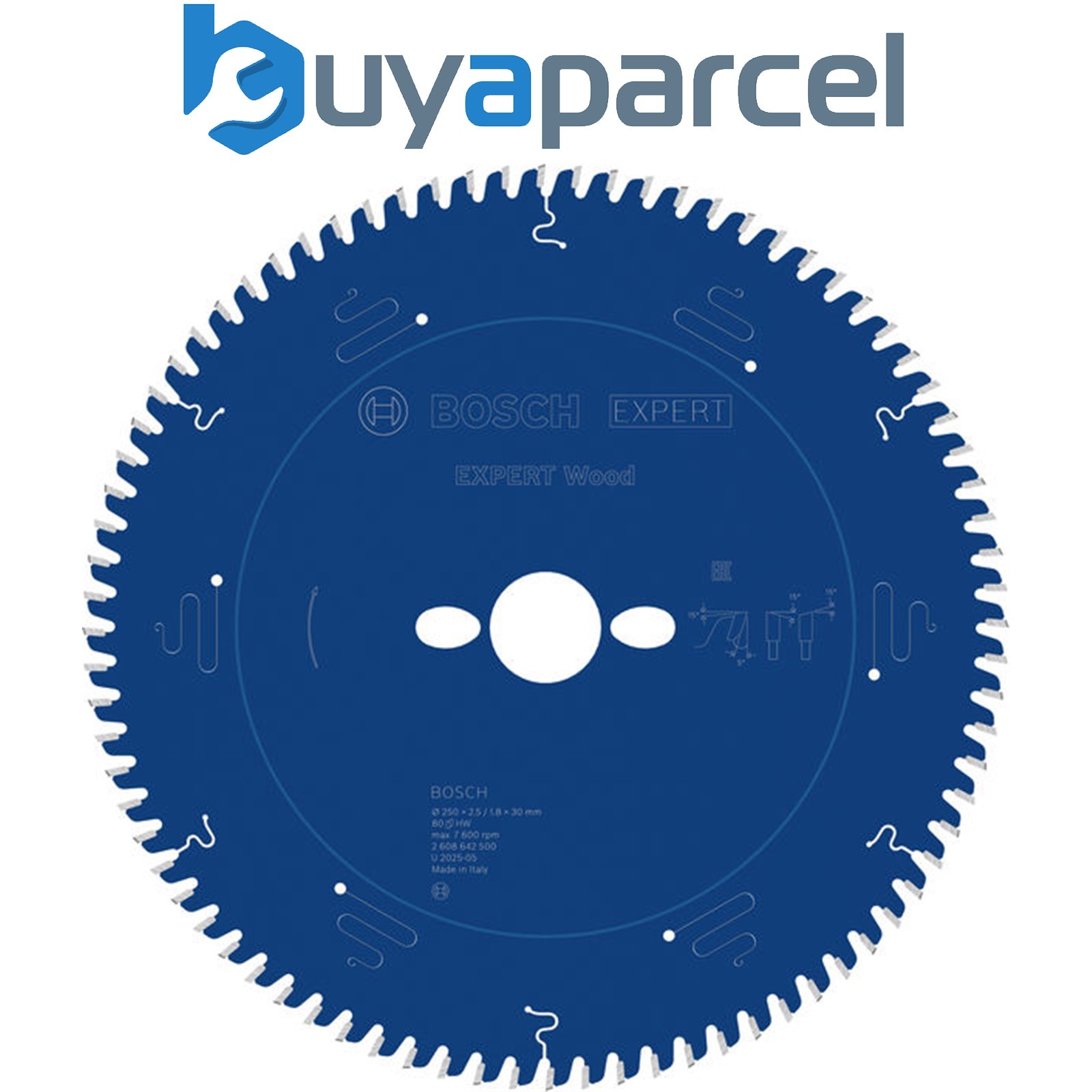 Bosch EXPERT Wood Circular Saw Blade 250 x 2.5/1.8 x 30 mm T80 2608642500