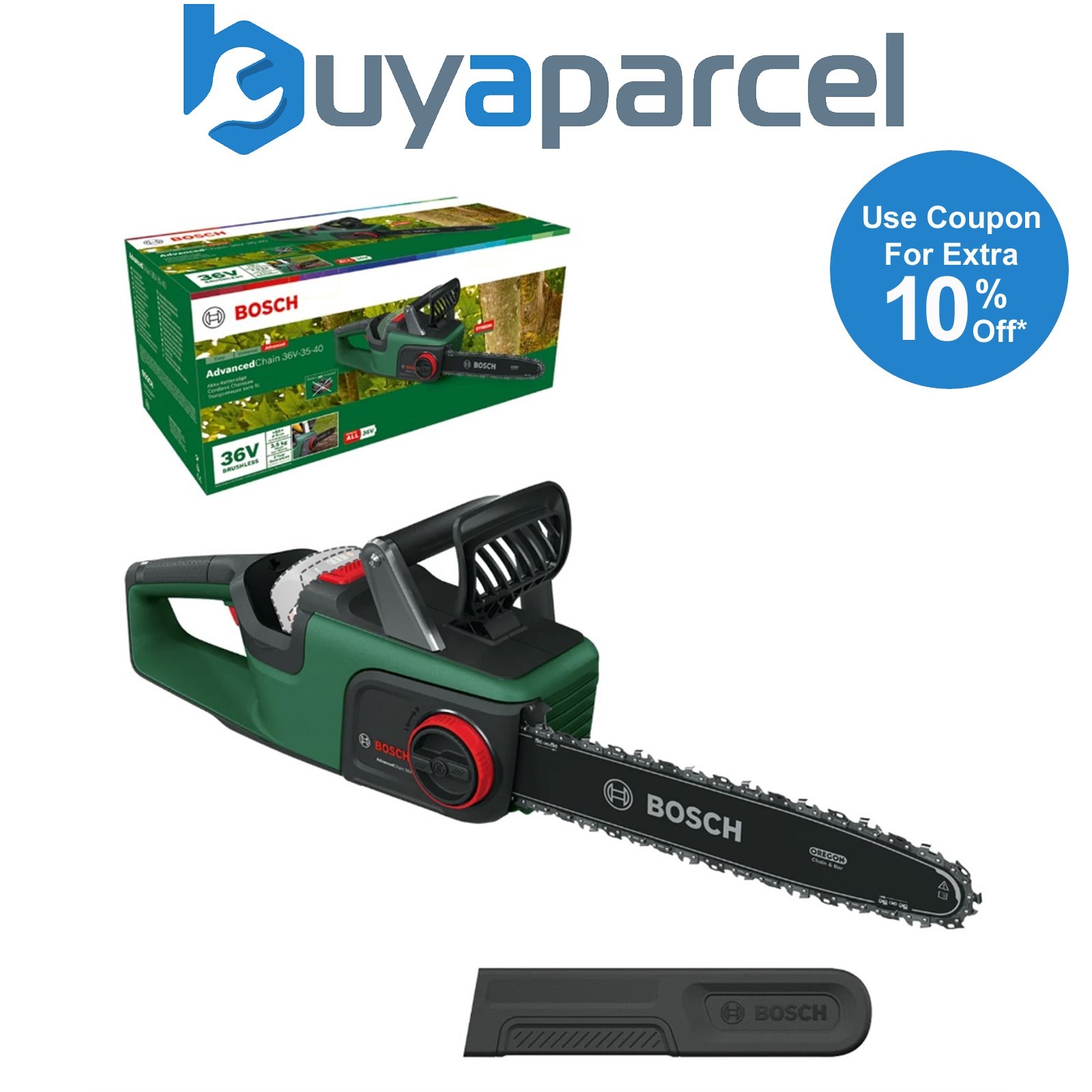 Bosch AdvancedChain 36V-35-40 36v Cordless Chainsaw Garden Cutter 35cm Bare Unit