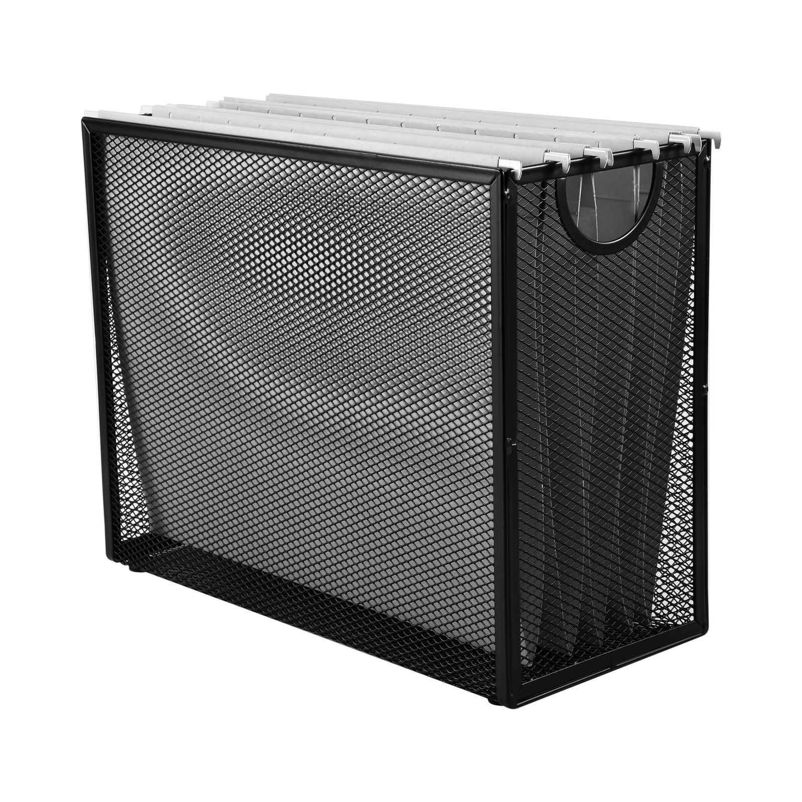 Hanging File Organizer Filing Box,Metal Mesh File Crate Desk Organizer2526