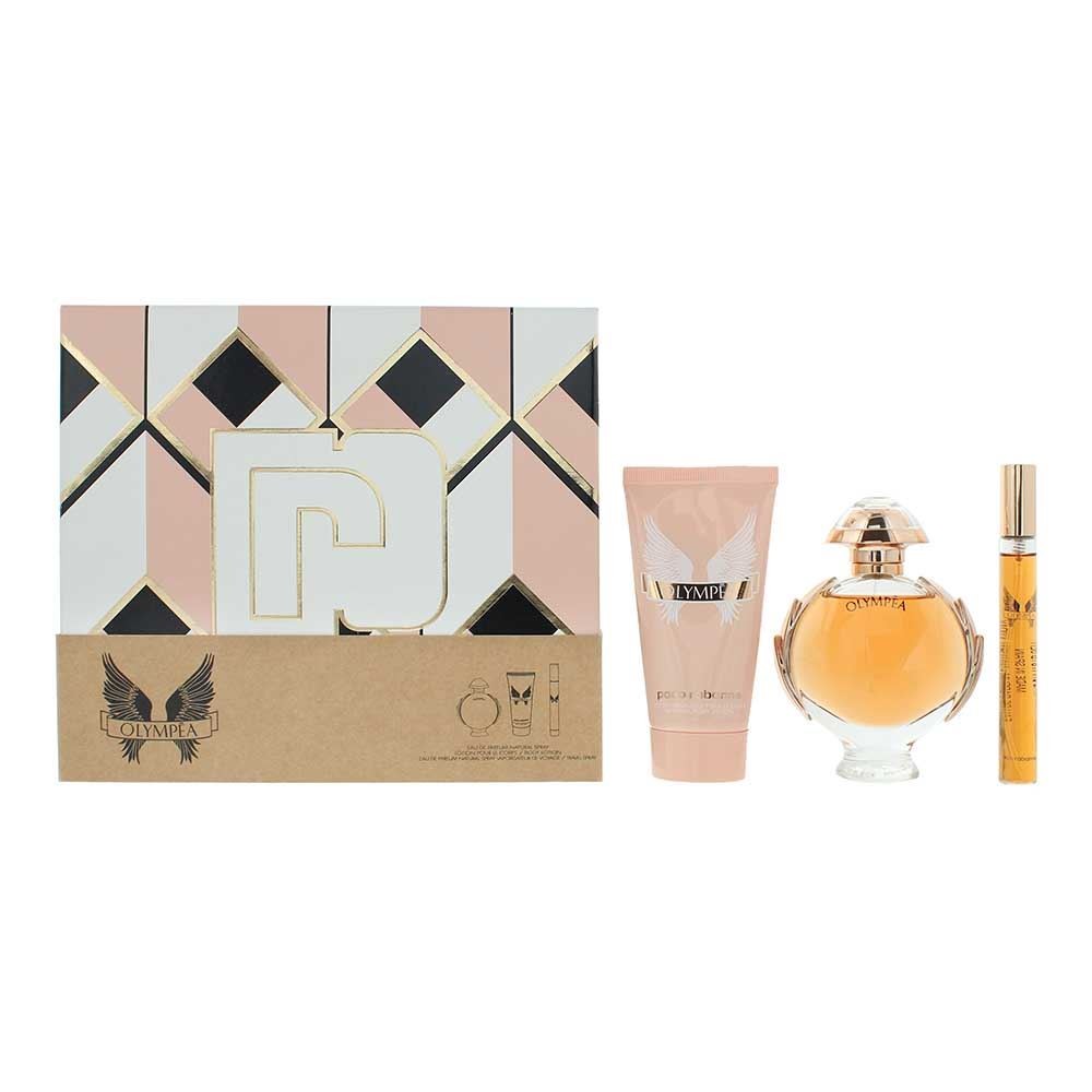 Paco Rabanne Olympea EDP 50ml, 10ml + Body Lotion 75ml Gift Set Her Damaged Box
