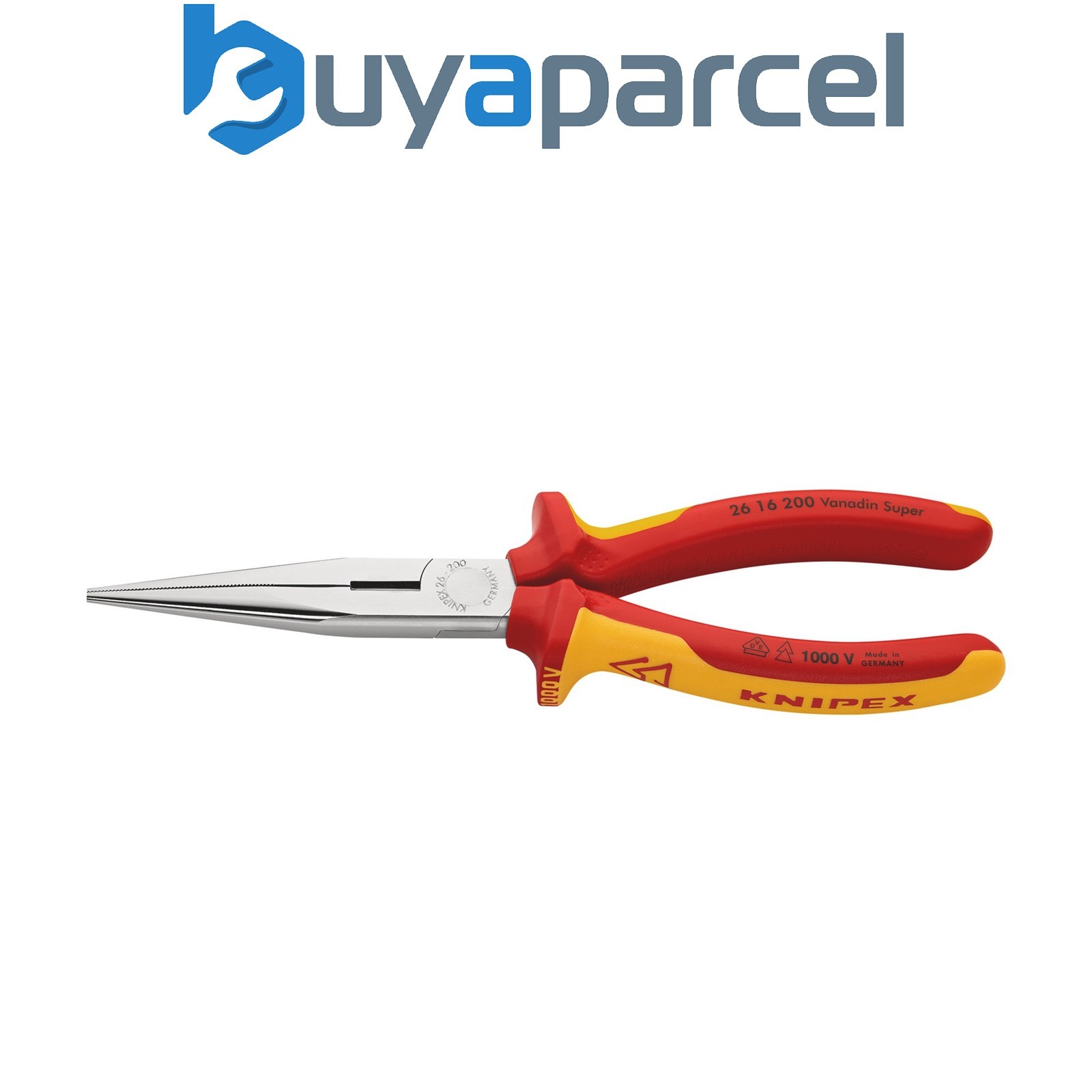 Draper 81246 KNIPEX 26 16 200 SBE VDE Snipe Nose Side Cutting Pliers, 200mm