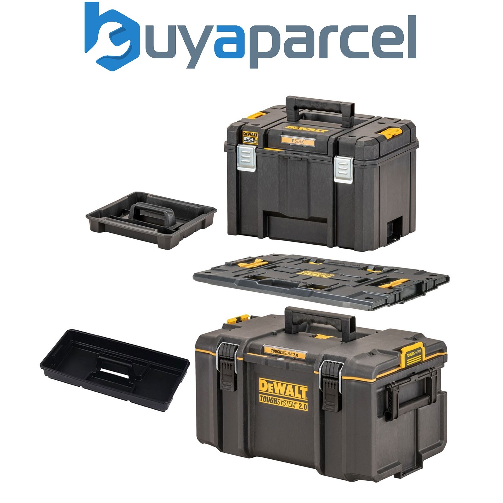 Dewalt Toughsystem 2 Tstak Deep Tool Storage Box Set x2 Tote DWST83346-1 DS300