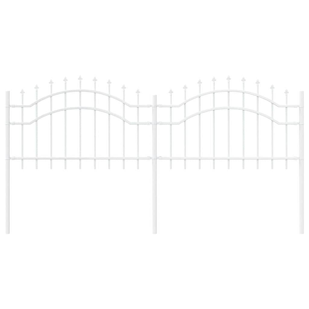 vidaXL Garden Fence White 240 x 115 cm Powder-coated steel, Garden and Terrace,