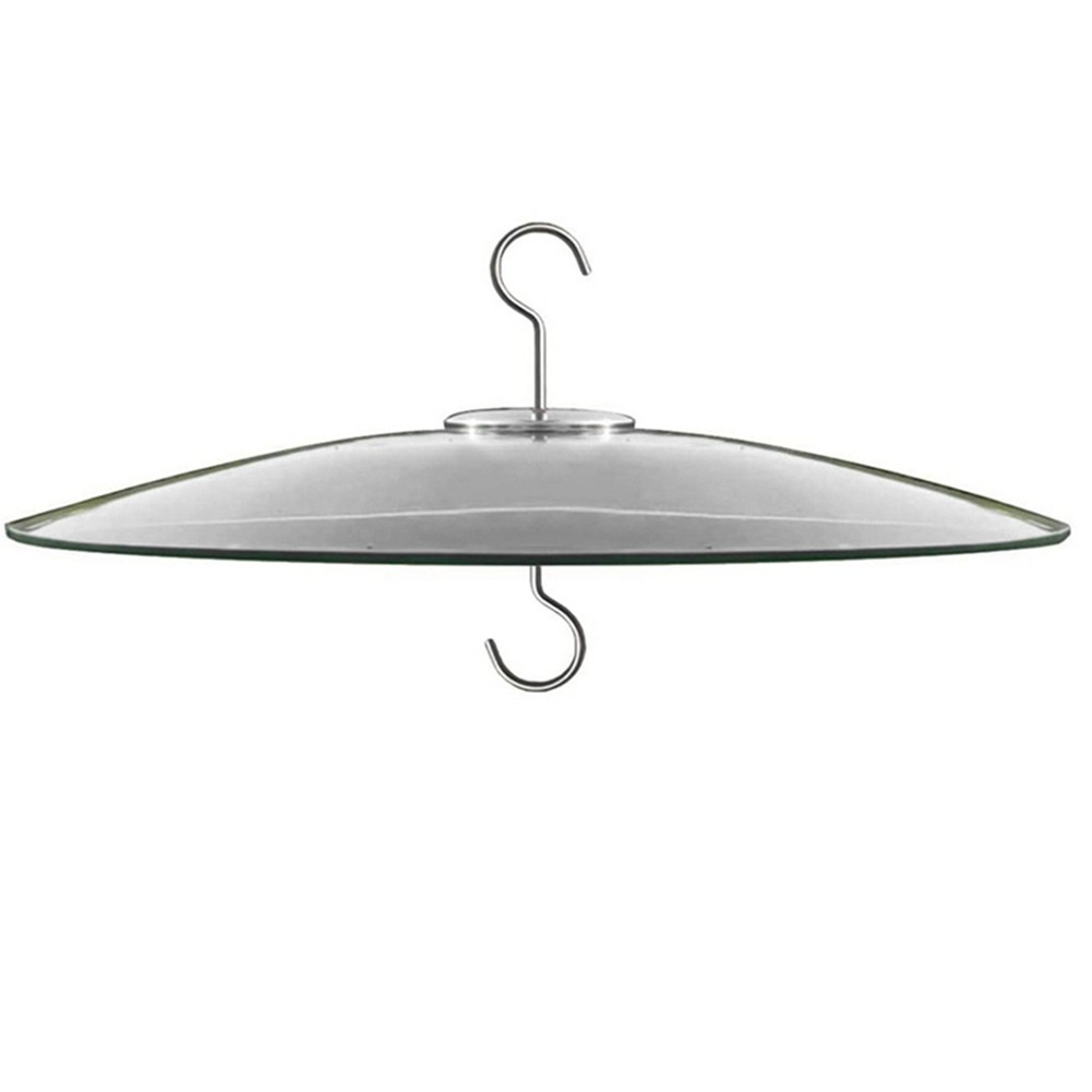 Glass Squirrel Baffle for Bird Feeders Pole - Shepherd Hooks/Post Hanging -4391
