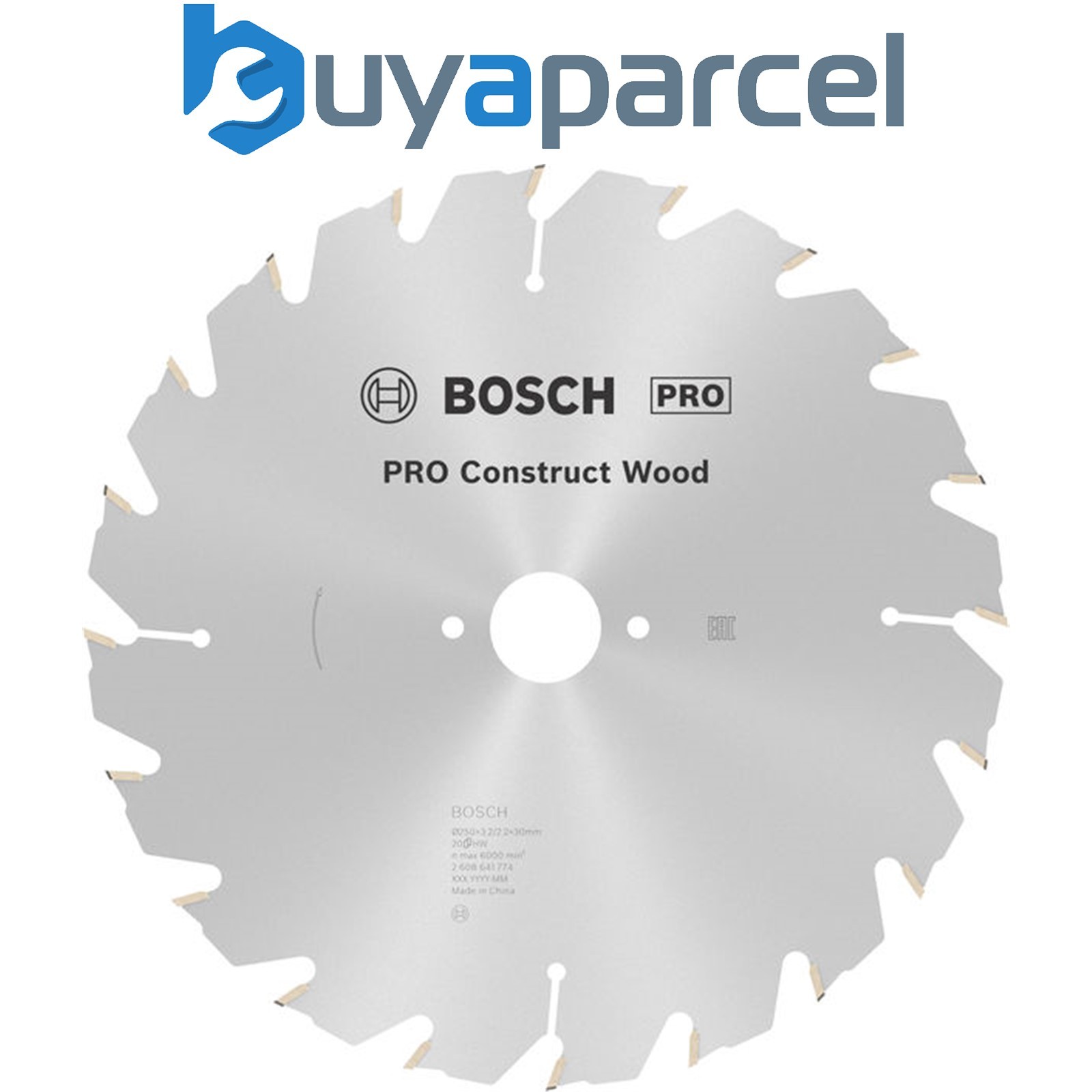 Bosch PRO Construct Wood Circular Saw Blade 250 x 3.2 x 30 mm 2608641774
