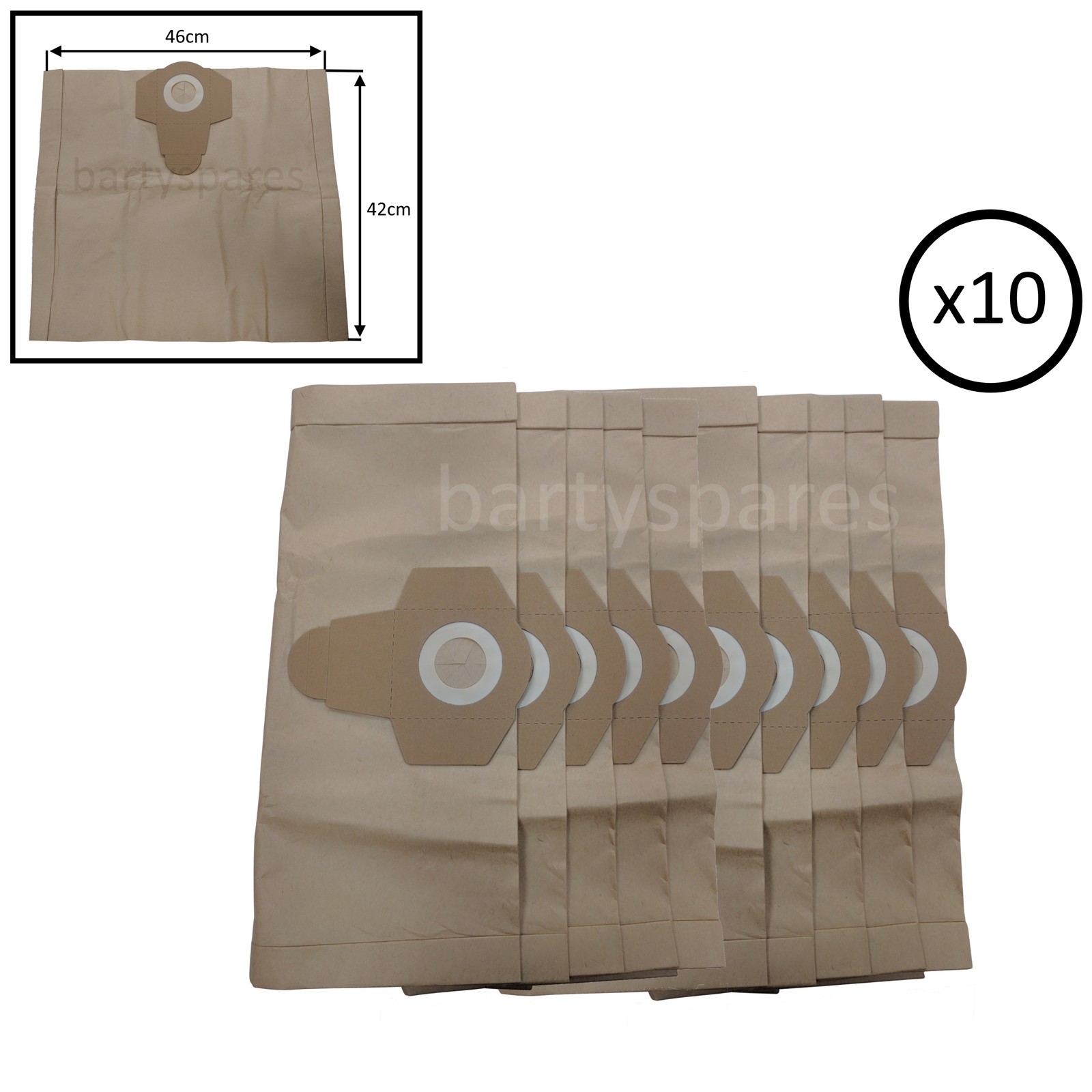 10 Strong Dust Bags for Einhell BT-VC 1250 BT VC1250 Vacuum Cleaner hoover