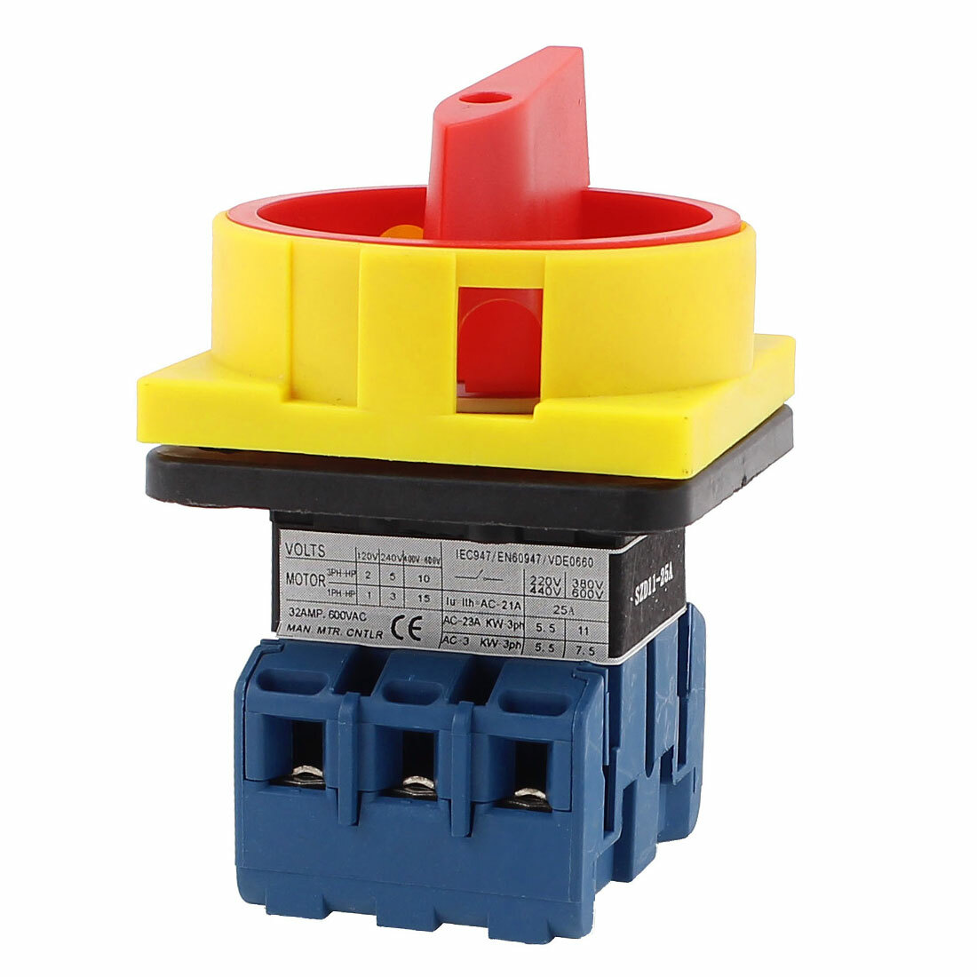 AC 600V 25A ON/OFF 2 Positions 3 Phase Rotary Cam Changeover Switch