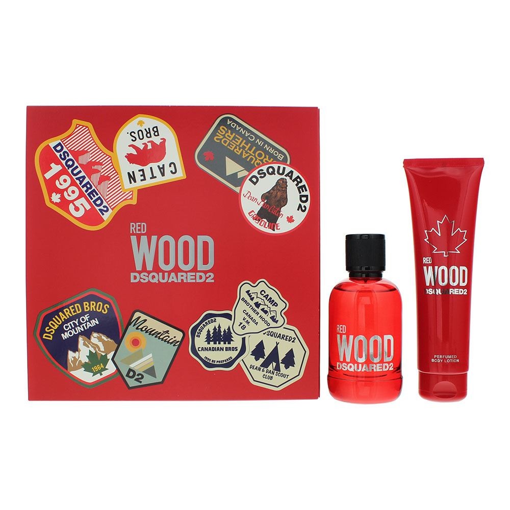Dsquared2 Wood Red 2 Piece Eau De Toilette 100ml Gift Set For Her