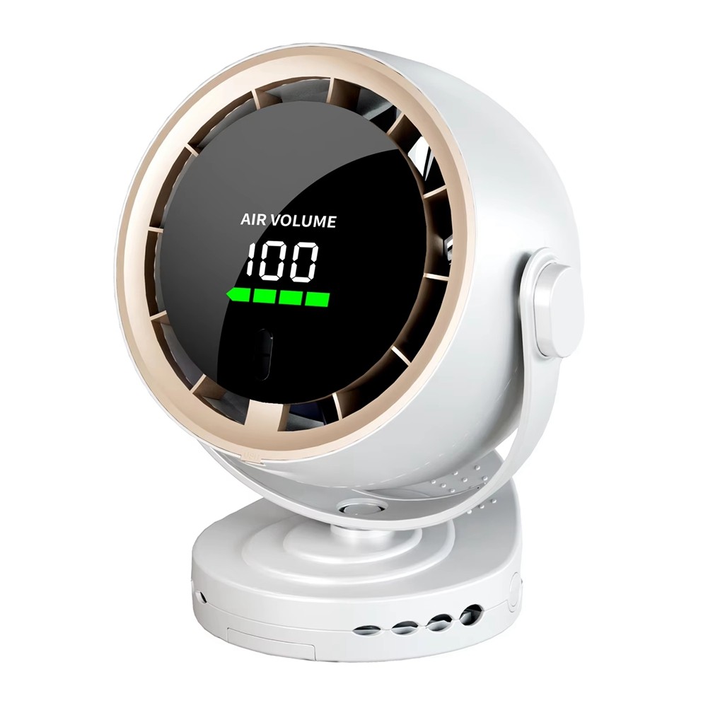 Digital Display Desktop Remote Control Fan 720° Rotation Adjustable Clip-on1646