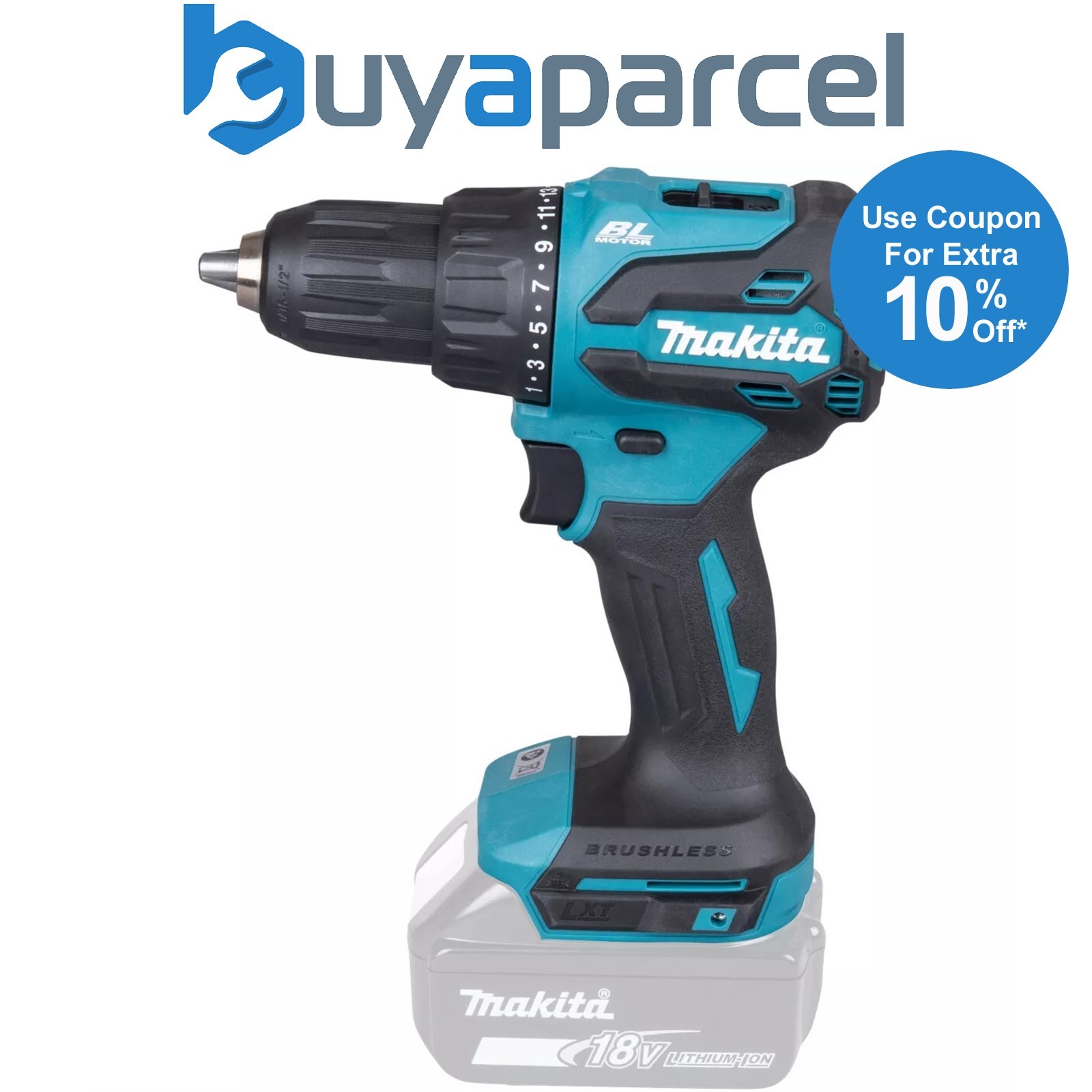 Makita DHP490Z 18v LXT Combi Hammer Drill Driver 13mm 2 Speed - Bare Tool