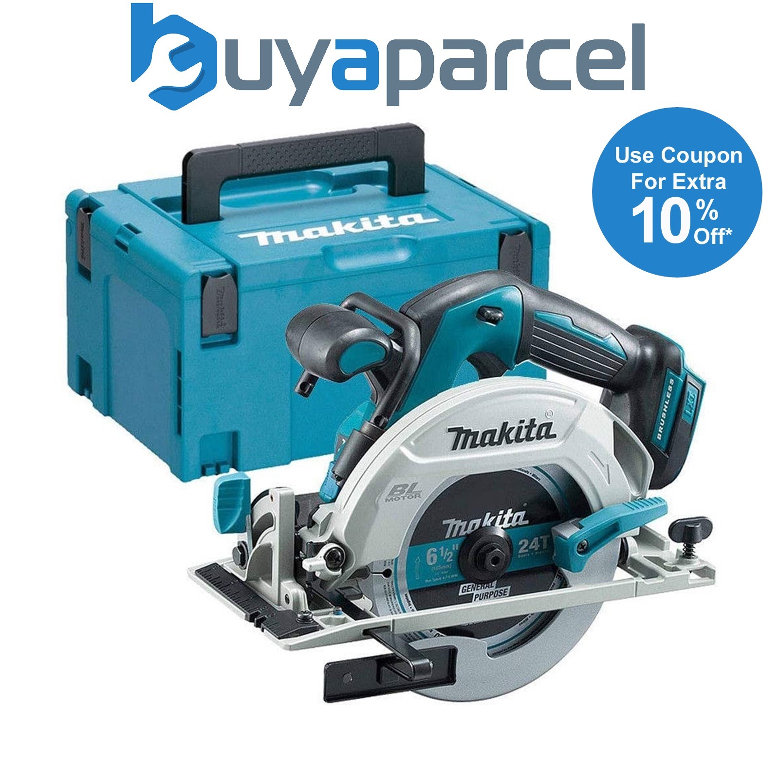 Makita DHS680ZJ 18v Lithium Brushless Circular Saw 165mm Bare MakPac DHS680Z