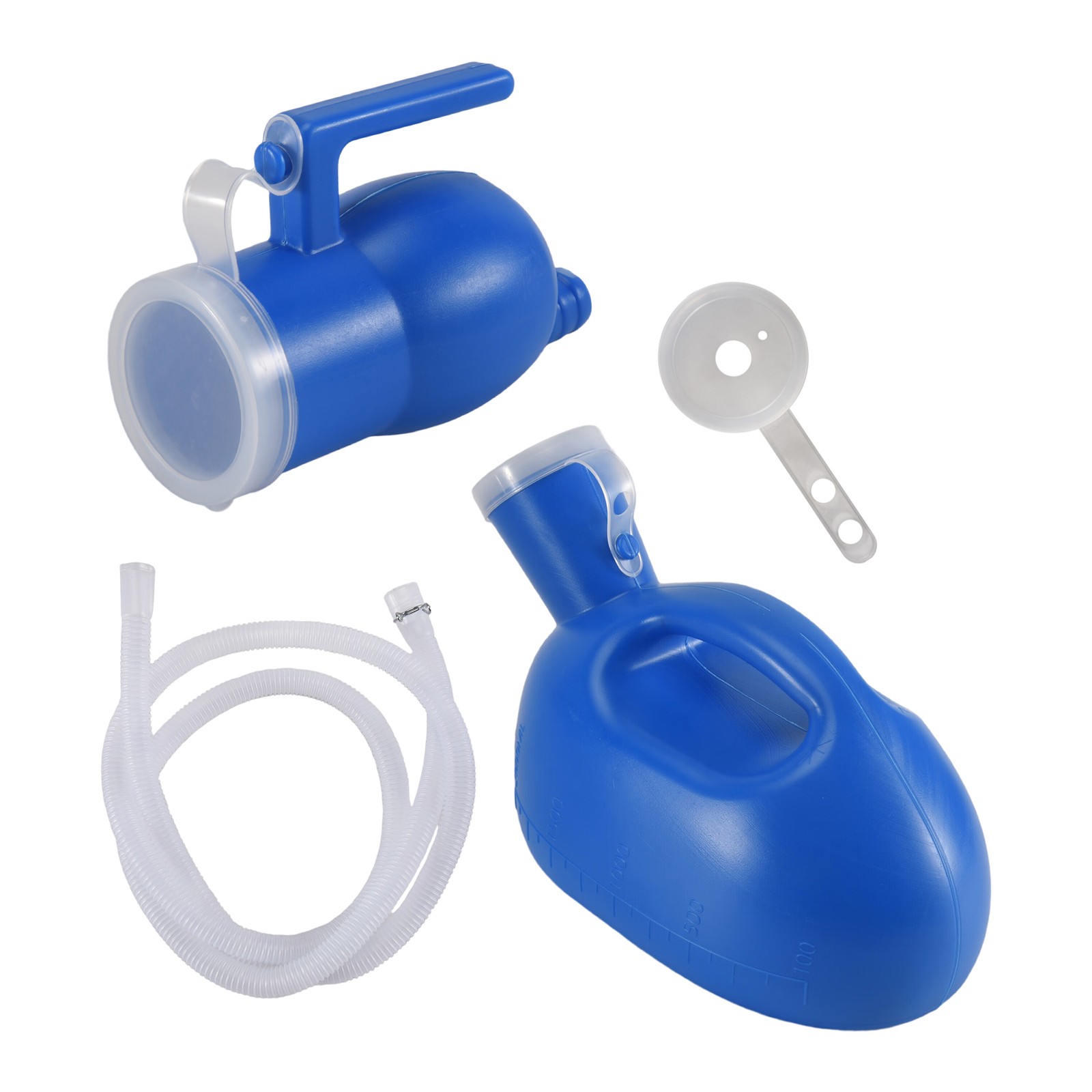 5X(2000Ml Plastic Male Bed Potty Pee Bottle Pee Collector with 160cm Tube7625