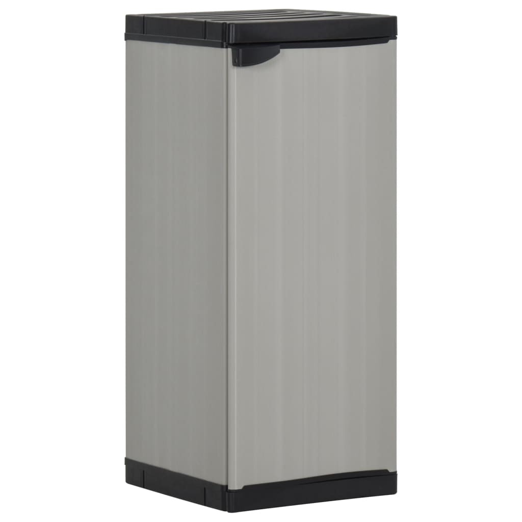 Garden Storage Cabinet with 1 Shelf Grey and Black Utility Rack vidaXL