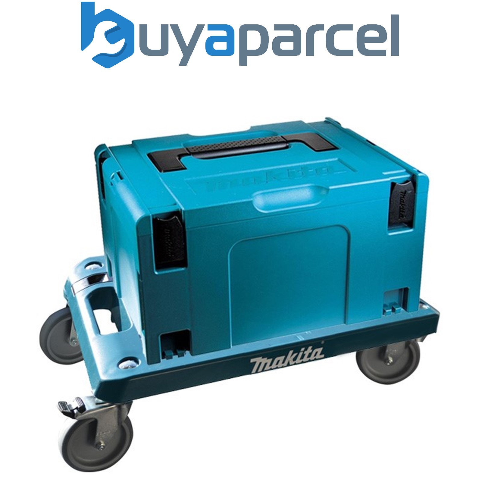 Makita MAKPAC 3 Stacking Connector Tool Case Systainer with Wheeled Cart Trolley