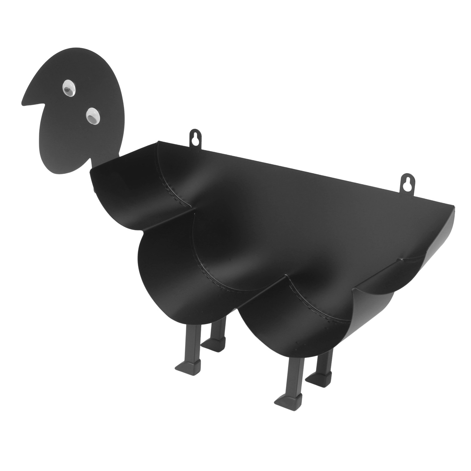 Novelty Black Sheep Toilet Roll Holder Bathroom Ornament Standing Metal 2641