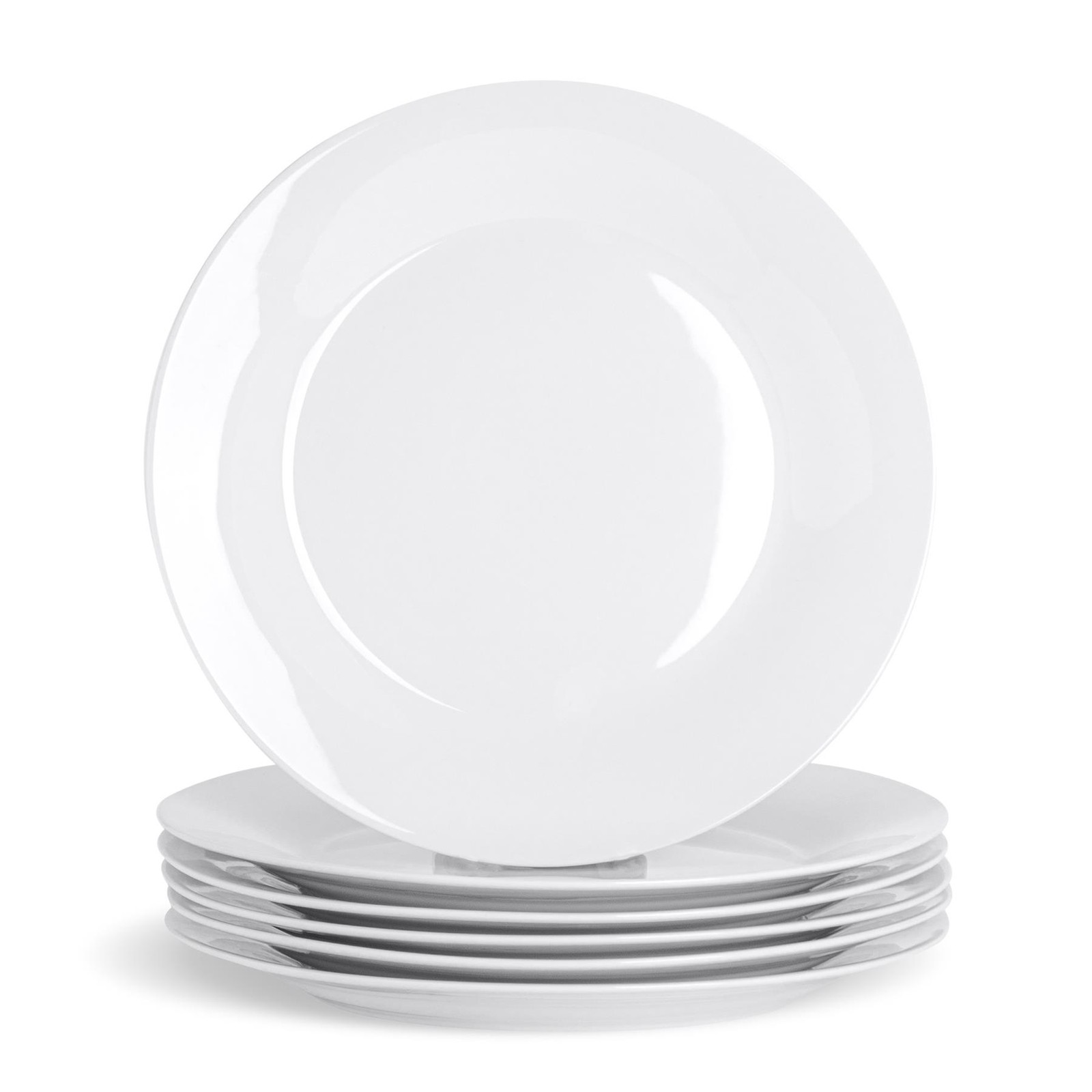 12x Classic White Dinner Plates Porcelain Dining Serving Dishes 27cm