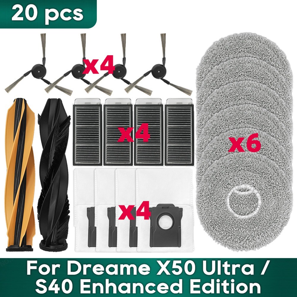 For X50 Ultra / S40 Enhanced Edition Accessories Main Brush Mop Dust Bags6987