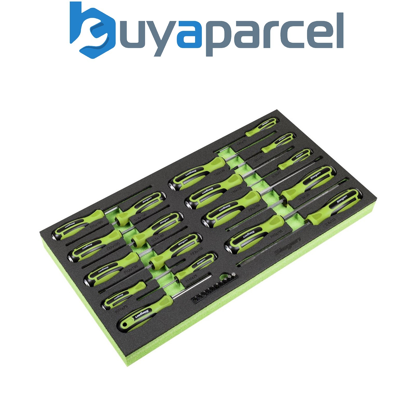 Sealey S01281 Siegen Hammer-Thru Screwdriver Bit Driver Bit Set Tool Tray 28pc