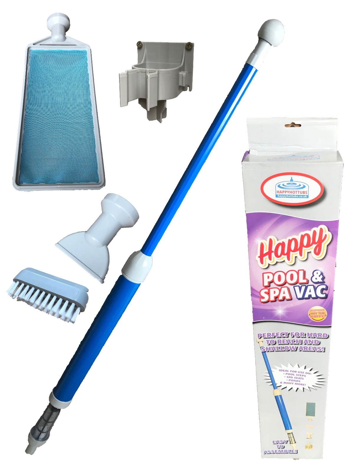 Happy Hot Tubs Pump-Action Spa Vac Hoover Vacuum Remove Sand Grit Swimming Pool