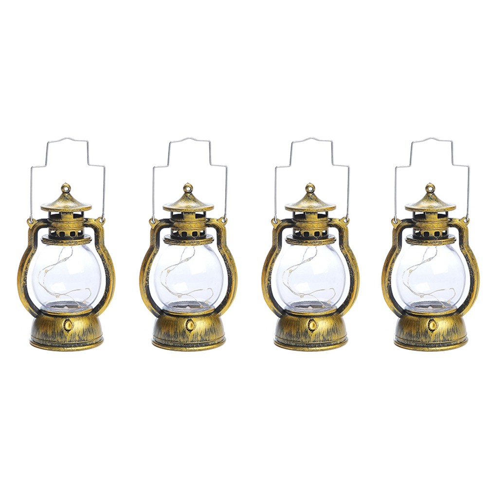 3X(4Pcs LED Retro Lanterns Decorative for Birthday Party Christmas1669