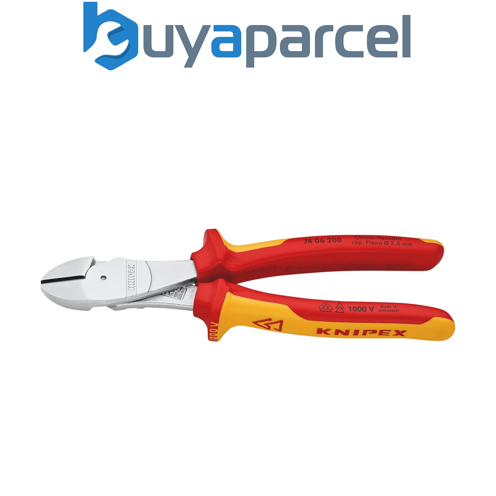 Draper 26789 KNIPEX 74 06 200 SB VDE Insulated High Leverage Diagonal Cutter, 20