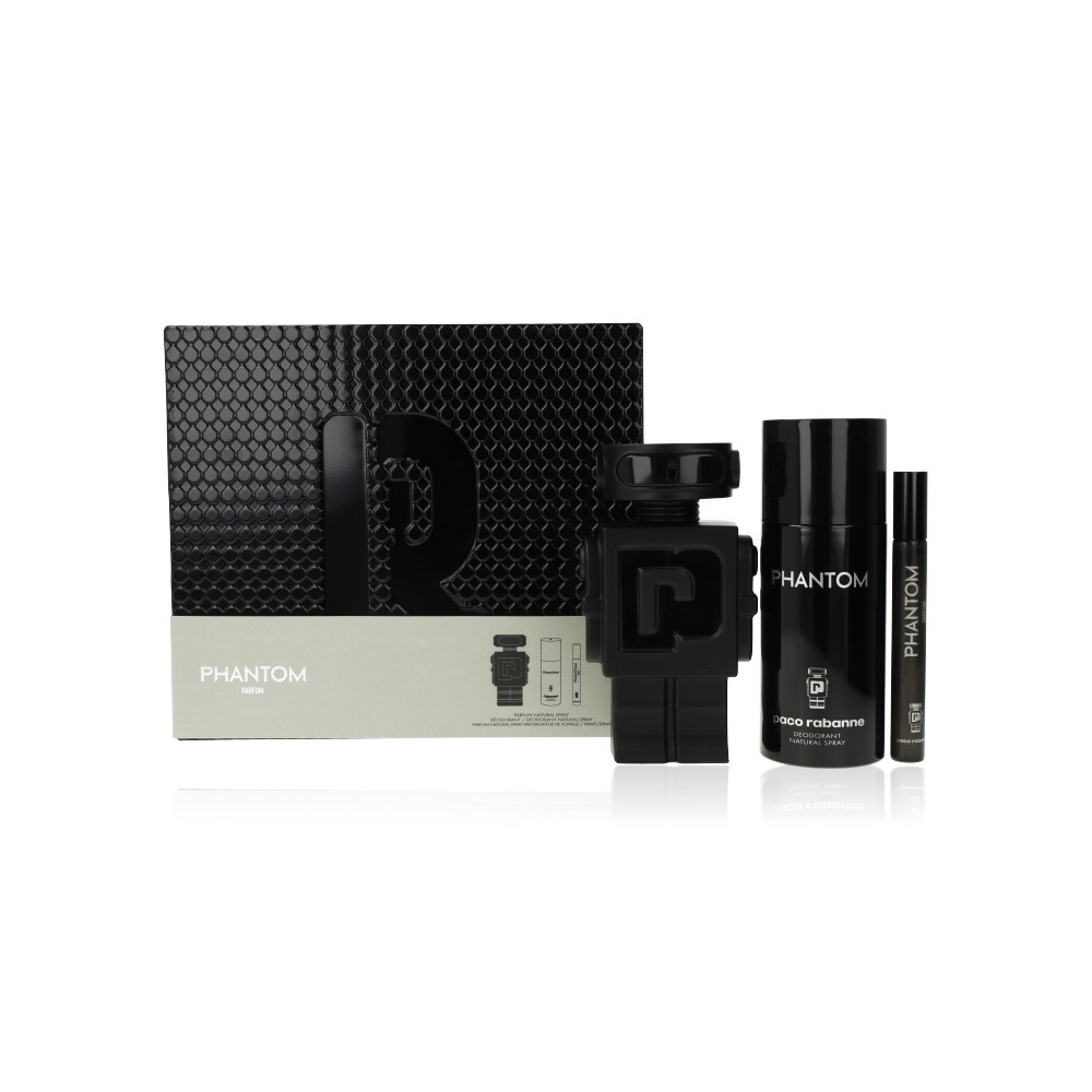 Paco Rabanne Phantom Parfum Men’s GiftSet - Parfum, Deo. & Travel Spray-Free P&P