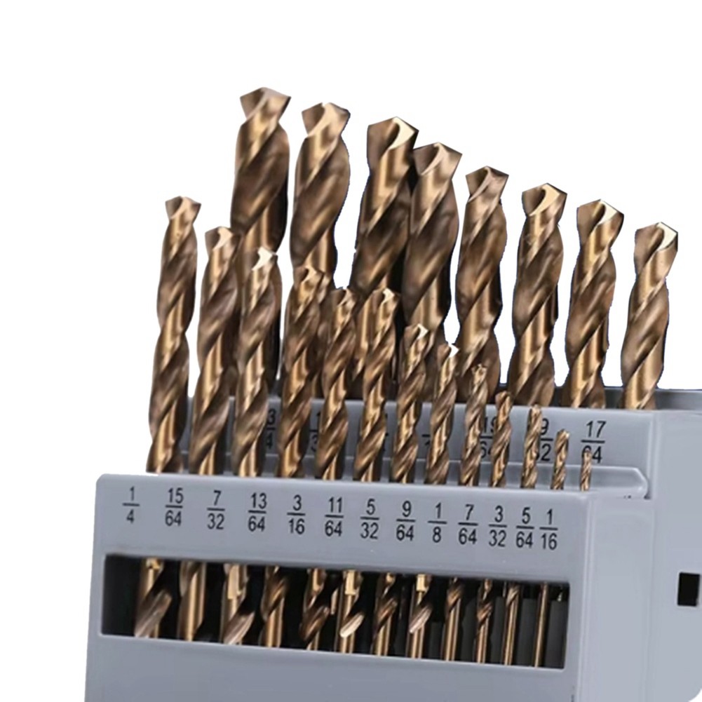Drill Bits Set M35 High Speed Steel Jobber Length for Hardened Metal,9576