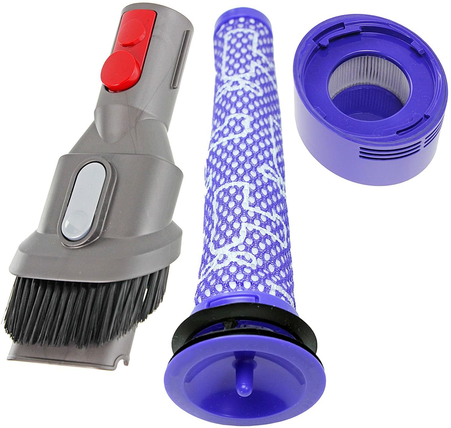 Filter Kit for DYSON V7 Vacuum Pre + Post Motor Filters + Combination Brush Tool
