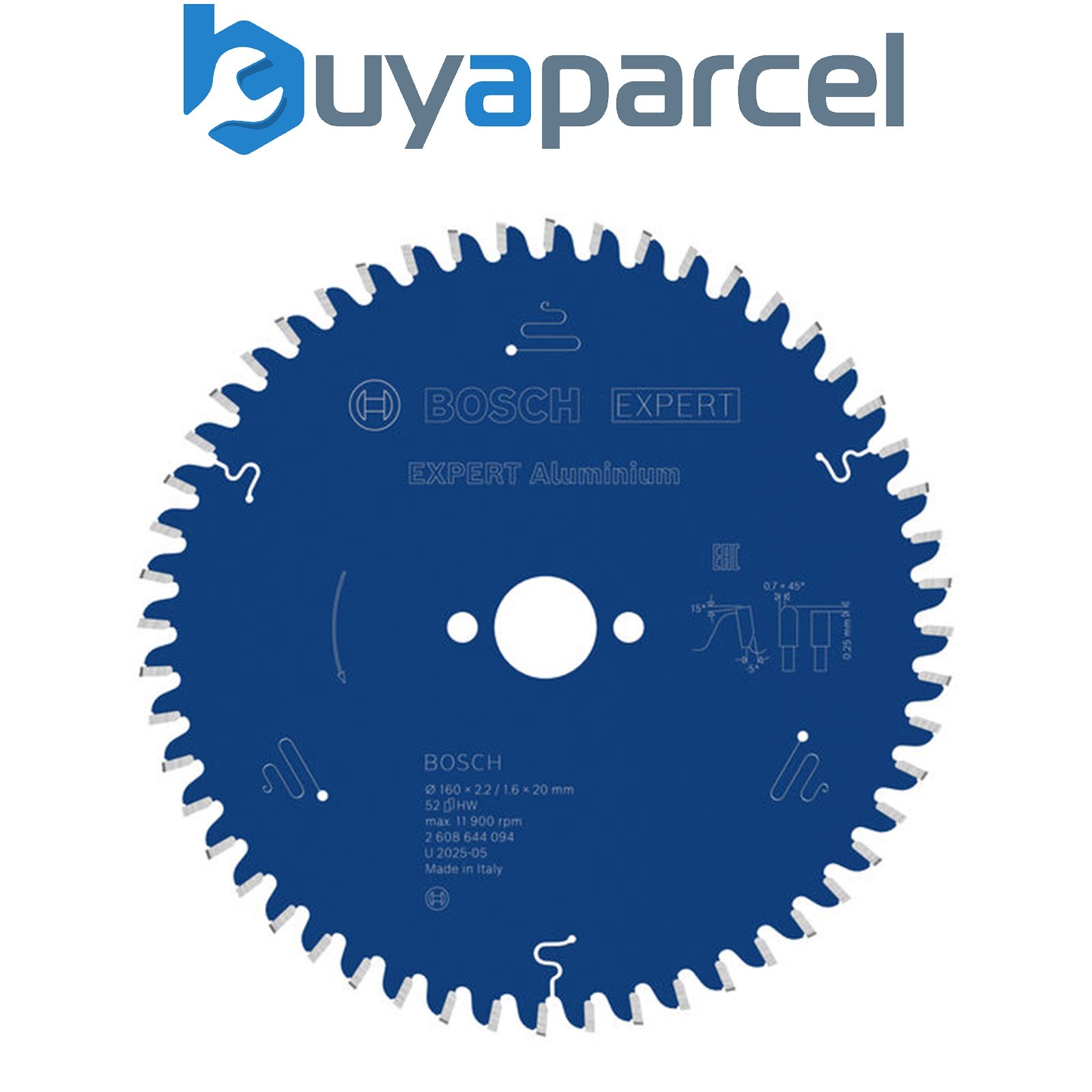 Bosch EXPERT Aluminium Circular Saw Blade 160 x 2.2/1.6 x 20 mm T52 2608644094