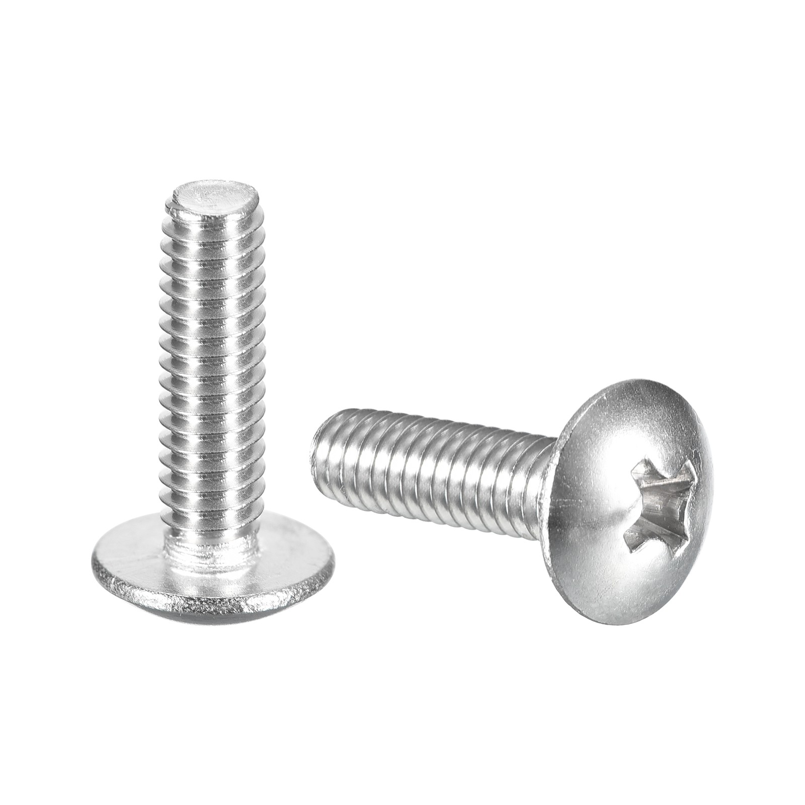 #10-24 x 3/4" Truss Head Phillips Machine Screws, 304 Stainless Steel, 100 Pcs