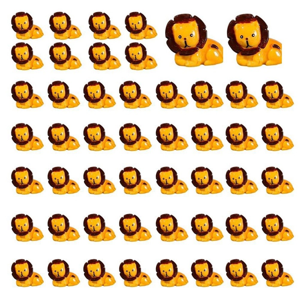 2X(50PCS Jungle Animals Figurines Resin Tiny Animal Miniatures Wild Animal6705